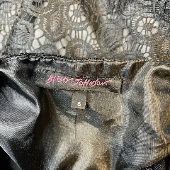 Black Lace Betsey Johnson Dress - Picture 4 of 6
